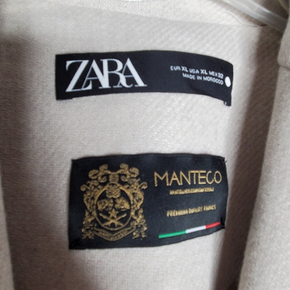 NWT ZARA WOOL COAT STONE COLOR - Picture 8 of 15